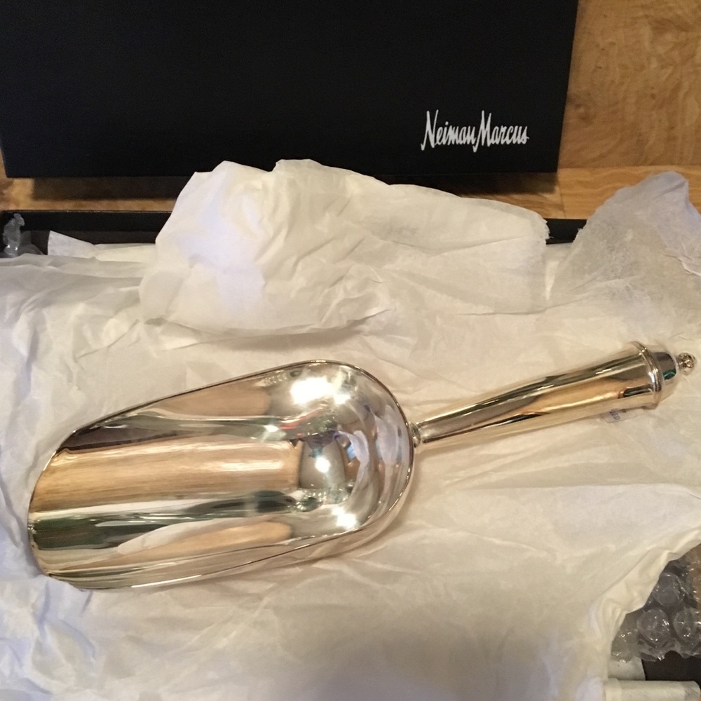 Vintage sterling plated ice scoop bar utensil